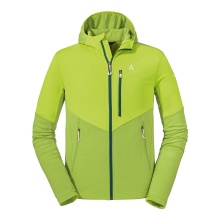 Schöffel Fleece Jacket Hydalen with Hood (breathable, quick-drying, 2-way stretch) lime green Men